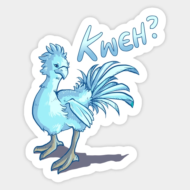 Chocobo - Blue Sticker by Kmcewi20